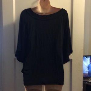 Bordeaux Batwing style top, size M.